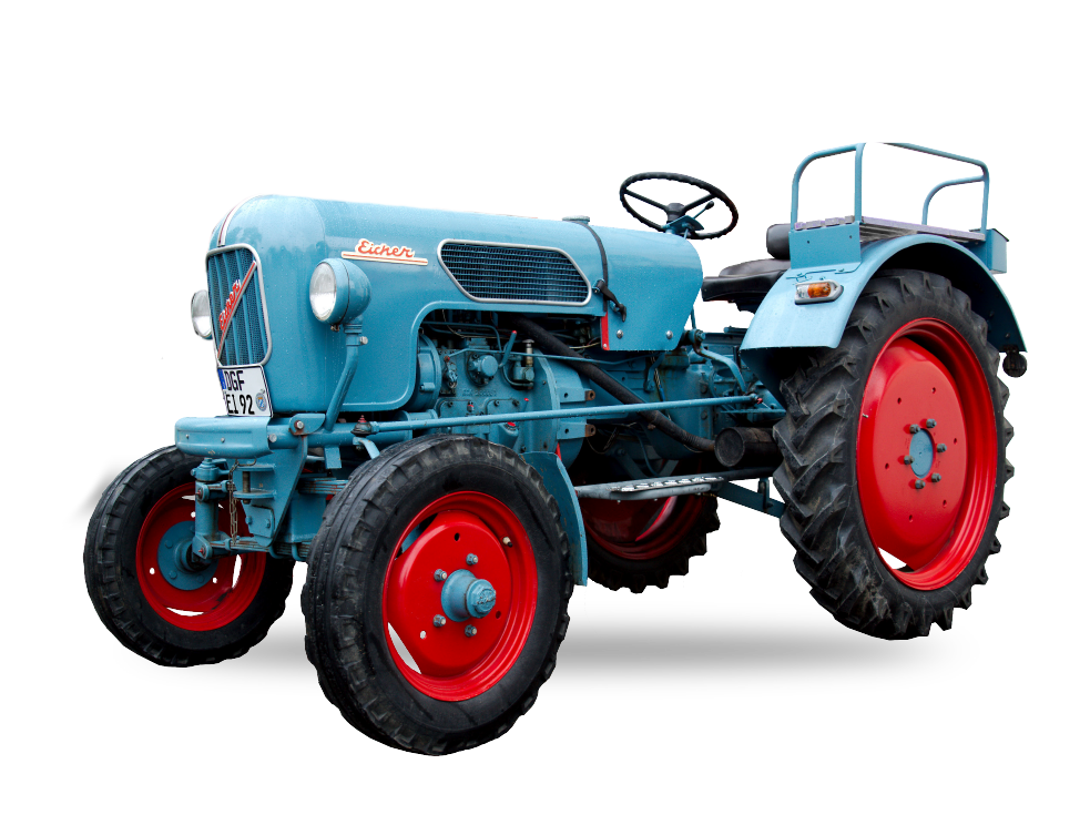EICHER Traktor Klassiker Blauer EICHER Traktor als Einzelaufnahme