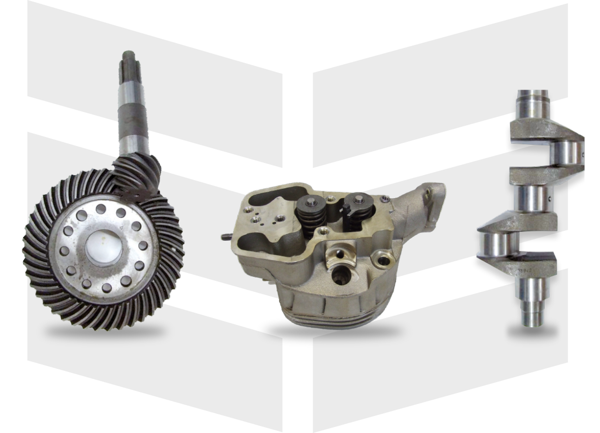 EICHER Ersatzteile Ersatzteile eines EICHER nebeneinander auf einem Bild