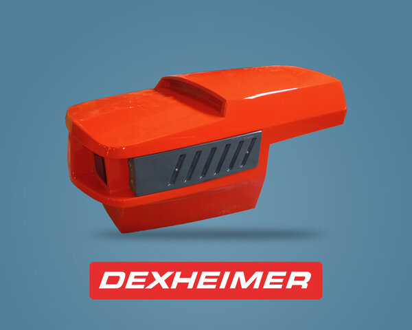 DECKELHAUSER Ventildeckel für EICHER Original Ventildeckel in Rot mit Prägung für EICHER Traktoren